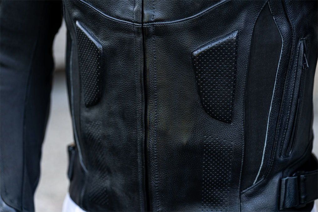 Airflow 2.0 Black Premium Leather Armored Motorcycle Jacket