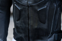 Airflow 2.0 Black Armored Leather Motorcycle Jacket