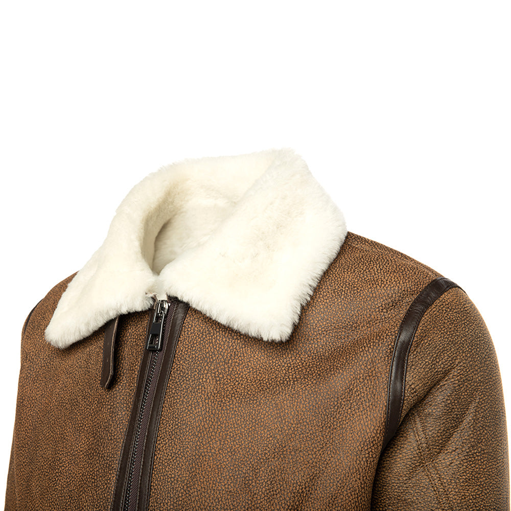 Jacoba Brown B3 shearling bomber jacket