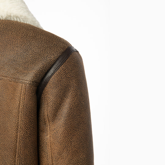 Jacoba Brown B3 shearling bomber jacket