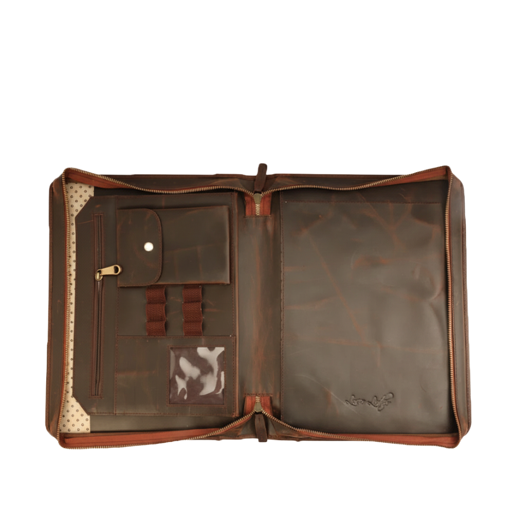 Leather iPad cover and portfolio