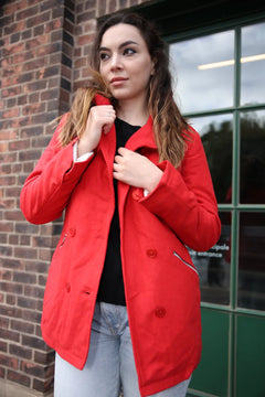 Taisia women's red wool coat