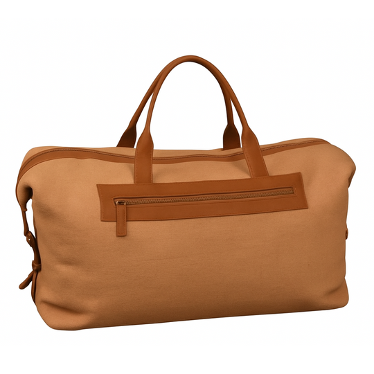 Meza's wool duffel bag with Leather Trim