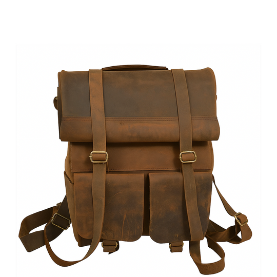 Parsons Roll Top Vintage Oiled Cowhide Backpack