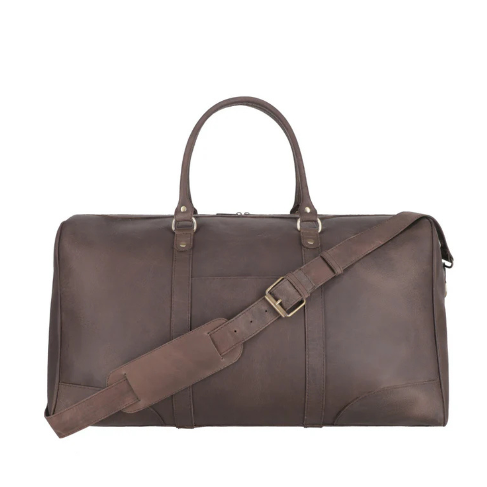 Rustic Brown Leather Duffle