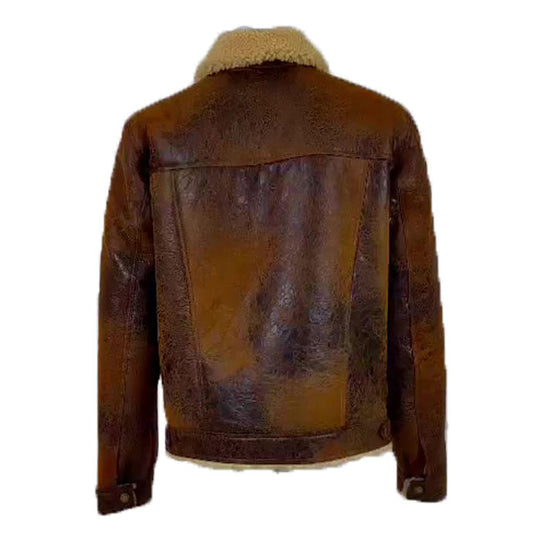 Kevin's Vintage trucker style shearling jacket