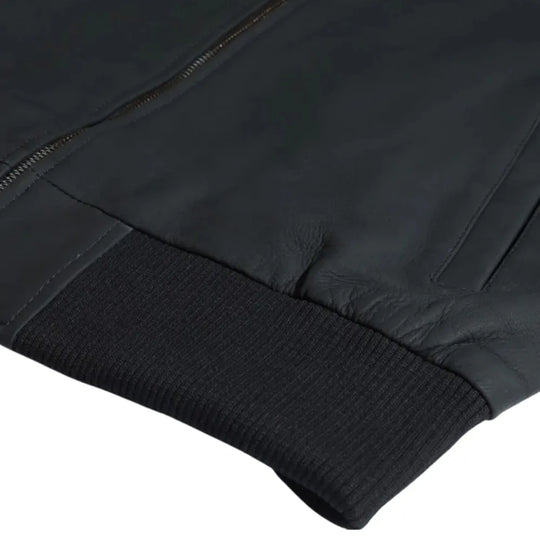 Colt matte black ribbed bomber jacket