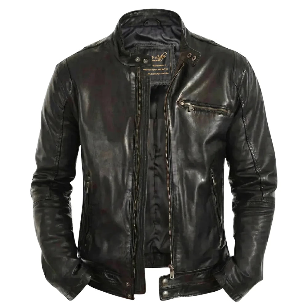 Arthur Classic Cafe racer Leather Jacket