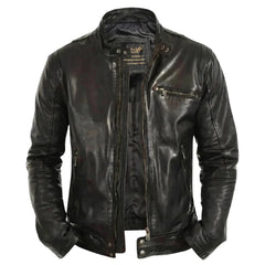 Arthur Classic Cafe racer Leather Jacket