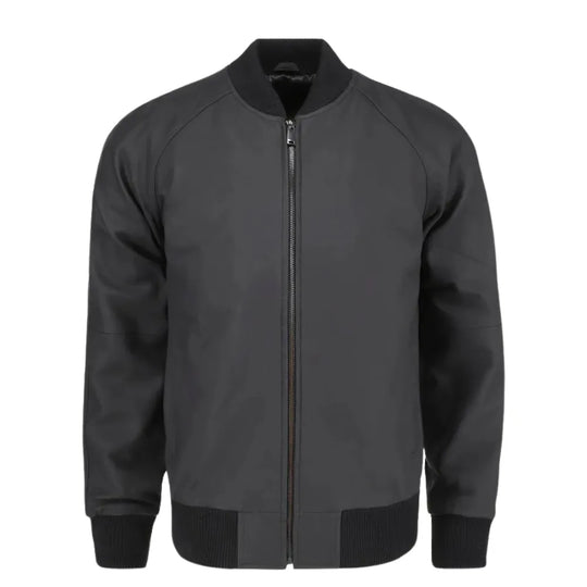 Colt matte black ribbed bomber jacket
