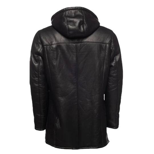 Jackson's hooded shearling coat
