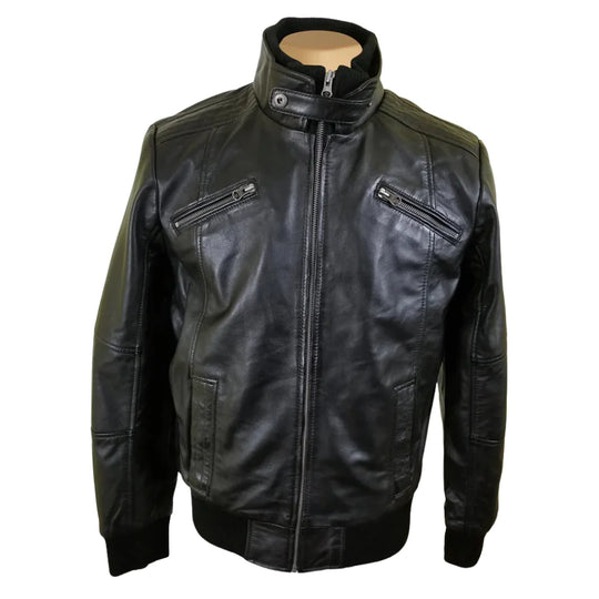 Greig's bomber style jacket with ribbed collar and cuffs