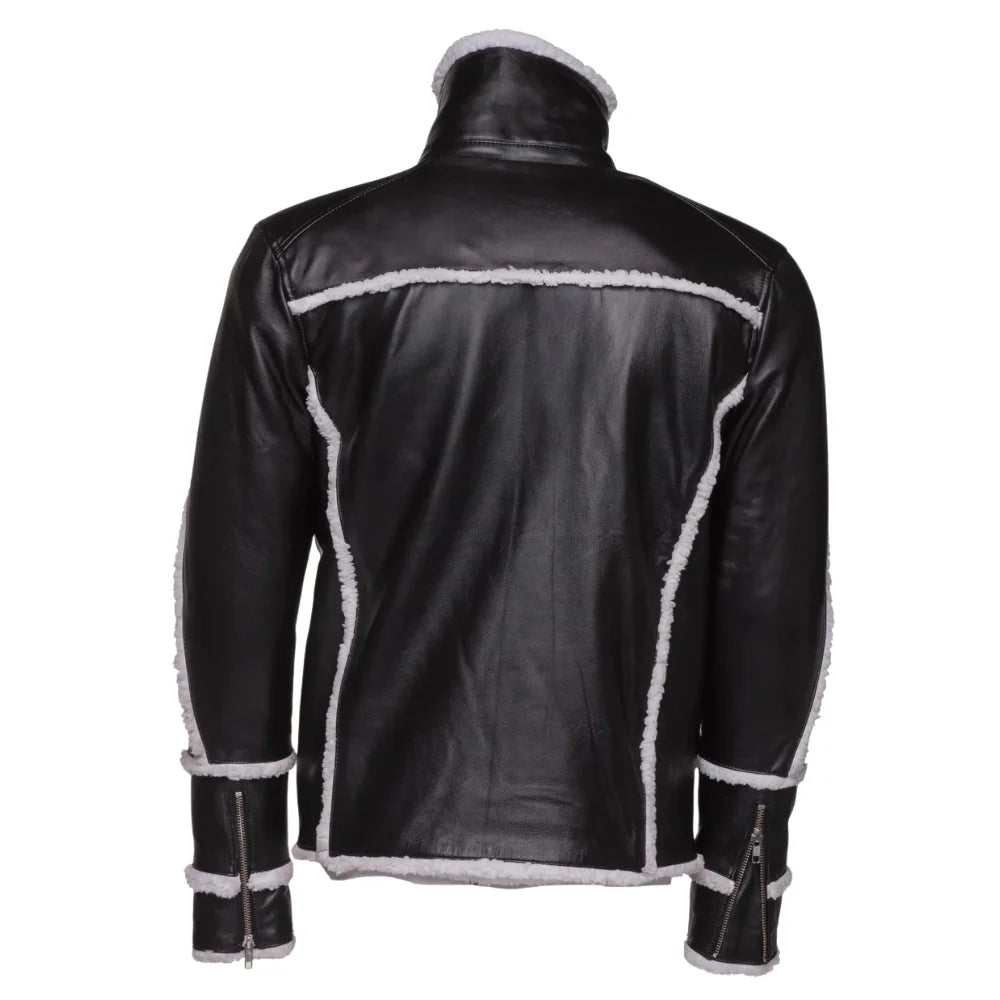 Harry's Sherpa Leather jacket with double collar
