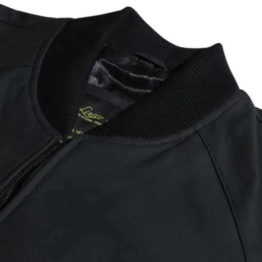 Colt matte black ribbed bomber jacket