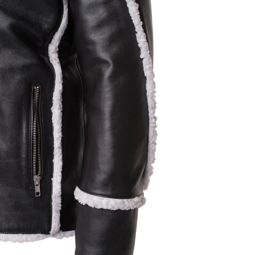 Harry's Sherpa Leather jacket with double collar