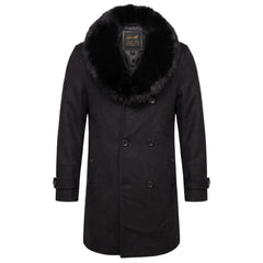 Farrel's Cashmere 3/4 length trench coat with Fox Fur collar
