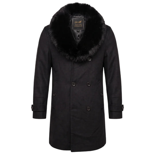 Farrel's Cashmere 3/4 length trench coat with Fox Fur collar