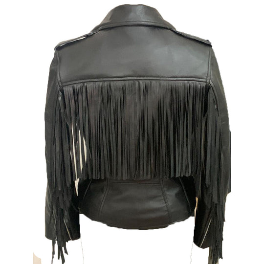 Indiana's women Biker jacket with fringes