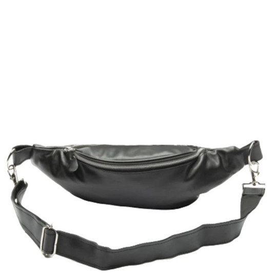 Sleek black crossbody sling bag
