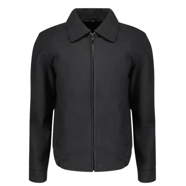 Blaze matte black classic leather jacket