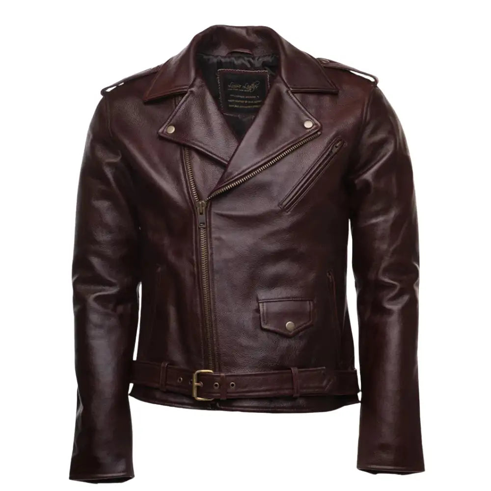 Elliot Oxblood Belted Leather Biker Jacket Lusso Leather elliot-oxblood-belted-leather-biker-jacket-lusso-leather