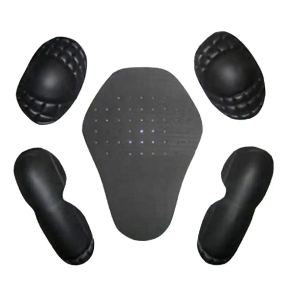 Detailed shot of the external removeable padding shoulder sliders and the reinforced double-layered leather on the elbows for track-ready protection.