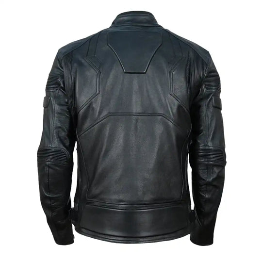 Back view showing the large rear "map pocket" and reinforced kidney area, with adjustable straps for a custom fit over layers.