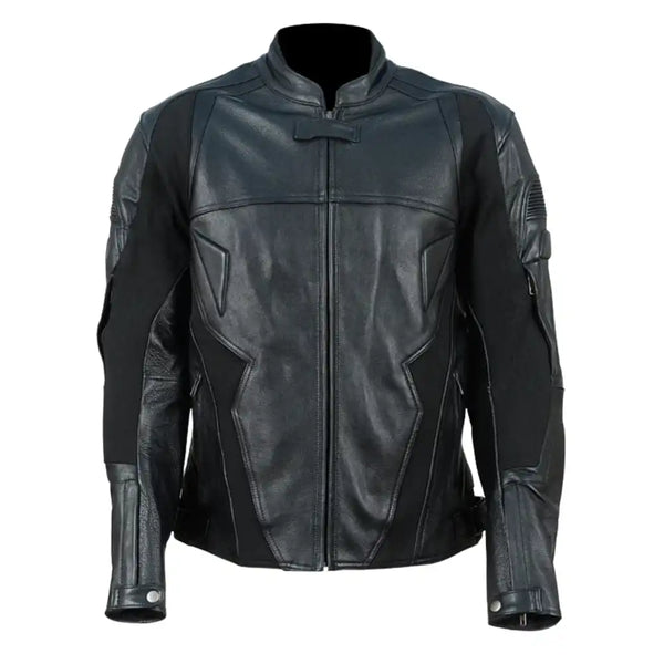 Nathan’s Armored Adventure Black Leather Motorcycle Jacket