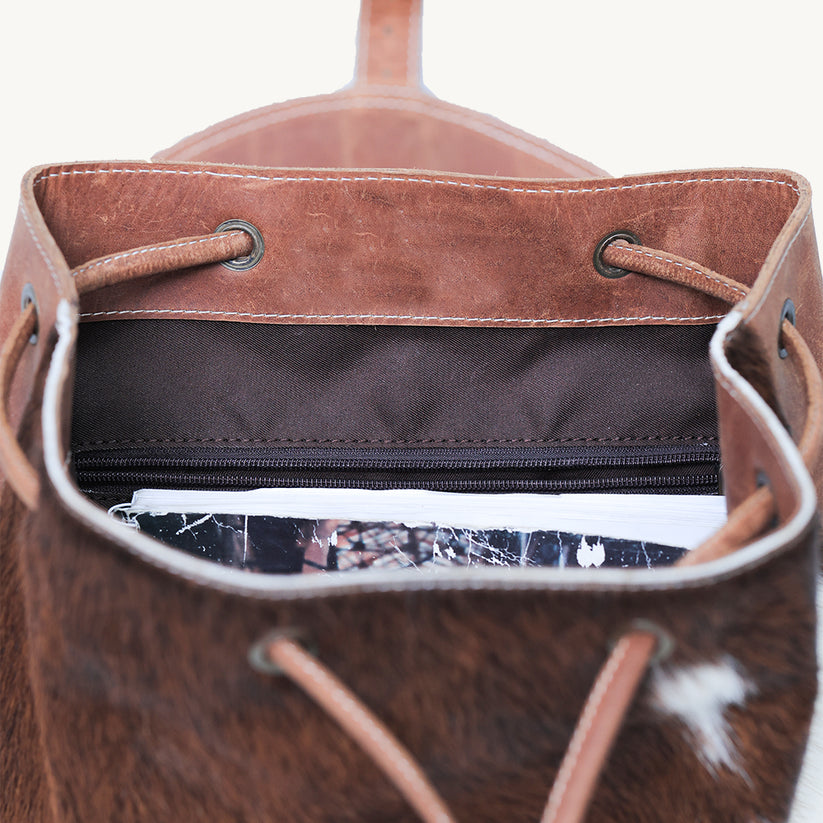 Rustic Hide Carryall backpack
