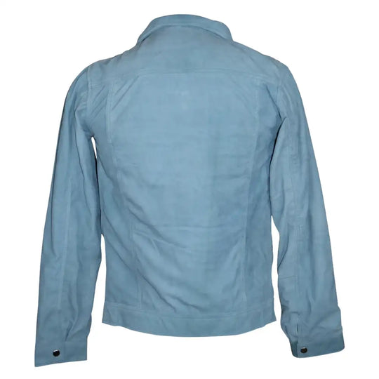 Sky blue suede shirt