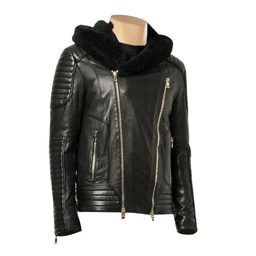 Perfect Sundown Biker Jacket with Fur Collar