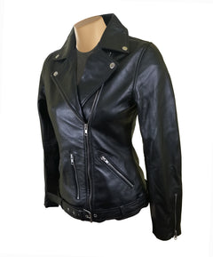 Style Waist Belt Emilie's Black Leather Jacket
