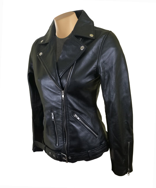 Style Waist Belt Emilie's Black Leather Jacket