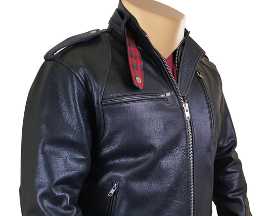 High-Class Dalton Bubble Textured Moto Jacket