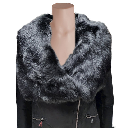 Leah Black Toscana Shearling Sheepskin Coat