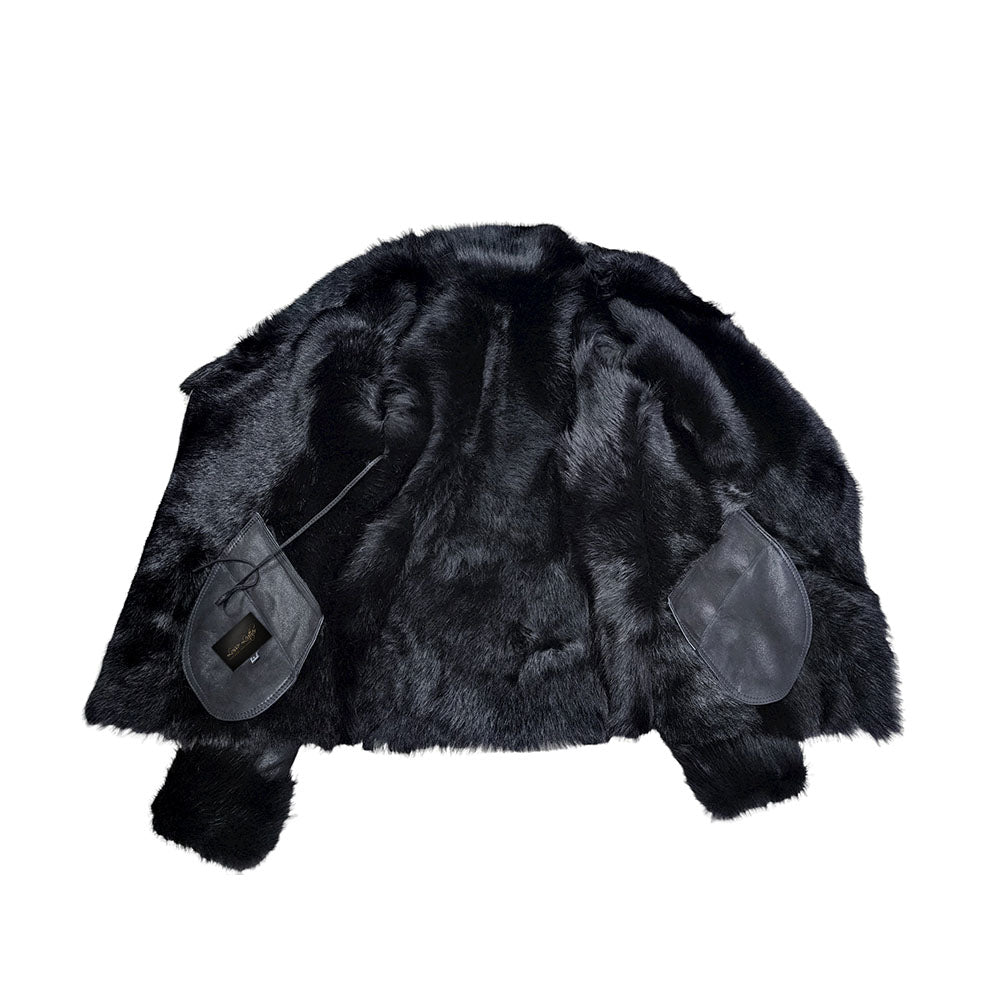 Leah Black Toscana Shearling Sheepskin Coat