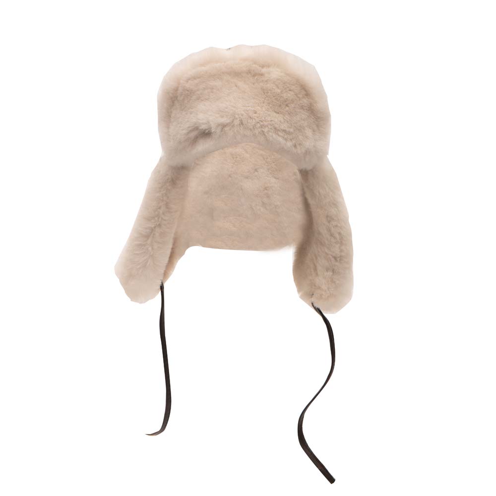 B-3 Sheepskin Shearling Brown Aviator Hat