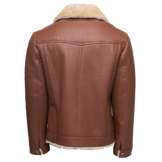 Mike's western Trucker shearling coat