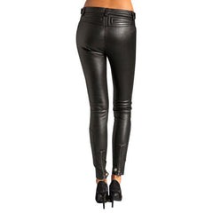 Comfortable Casual leather pants with patterns