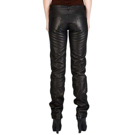 Fashionable Wide calves leather pants 