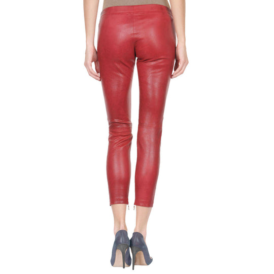 Stylish and Comfortable Red Yoga leather pants