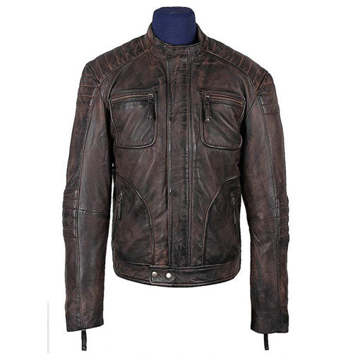 Stylish Fashionable Men's Benton Moto Leather Jacket 