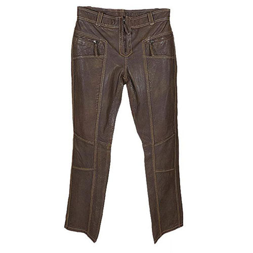 Women's Protective Brown Leather Cassey Trousers 