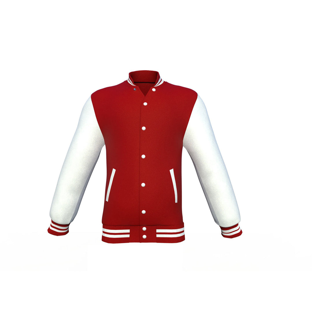 White Sleeves Maroon Varsity Letterman Jacket