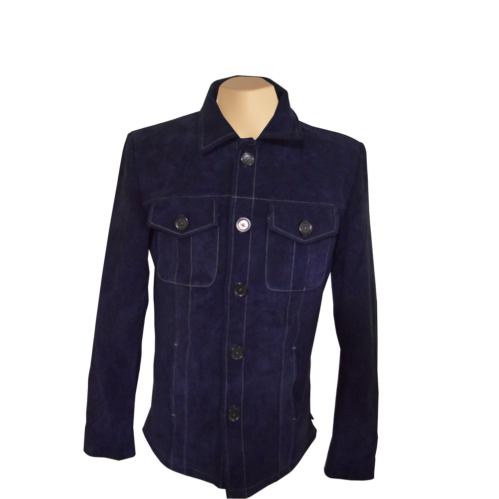 Excellent Design & Comfort Neive's blue suede shirt