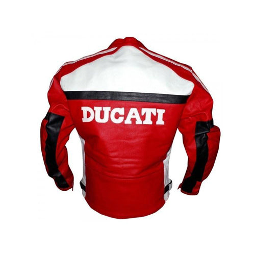 Stylish Armor protection Red Ducati motorcycle jacket