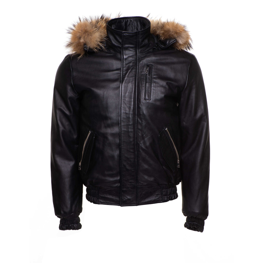 Safe Winter Castillos bomber Jacket with Real fox fur hoodie