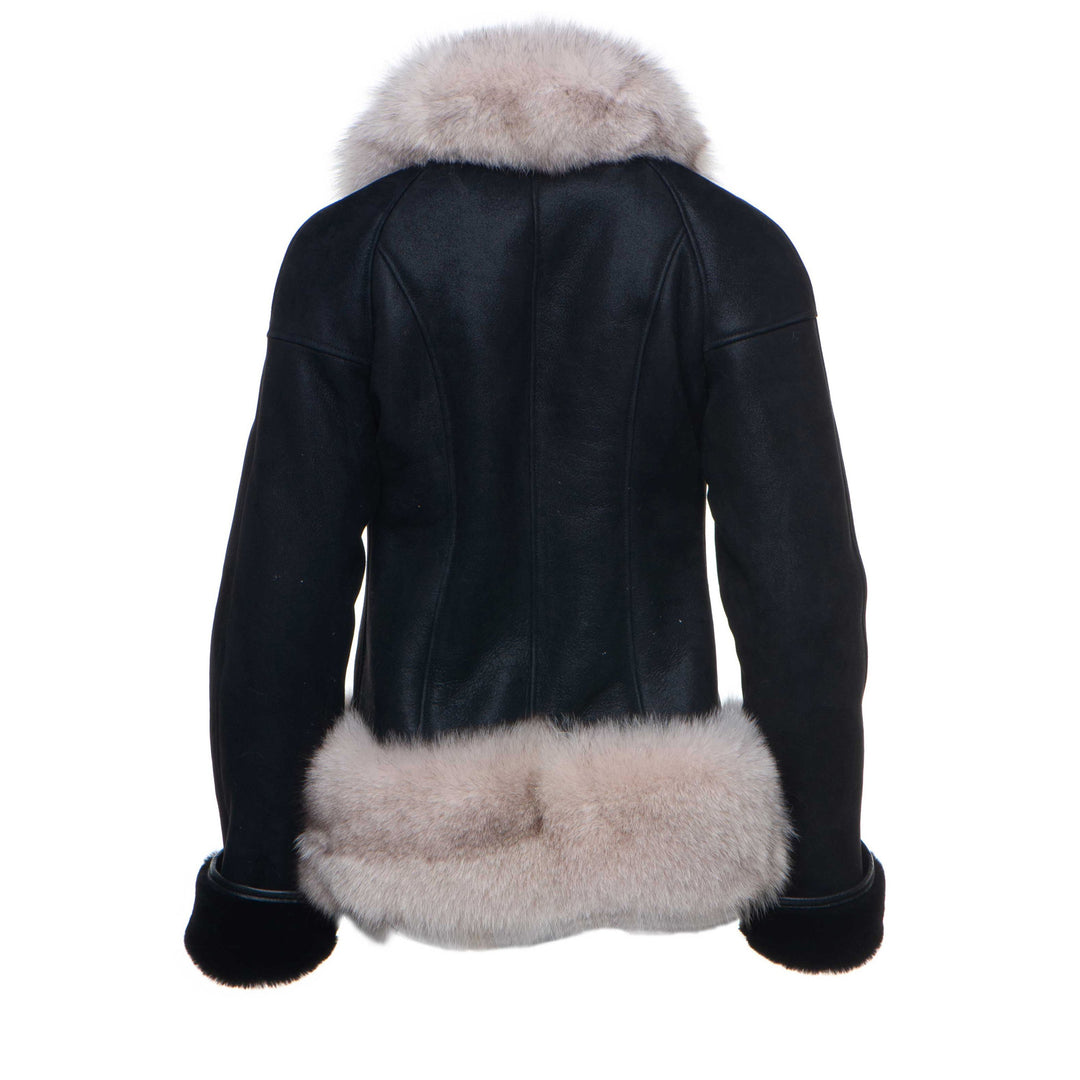 A Cecily's Black Shearling Sheepskin