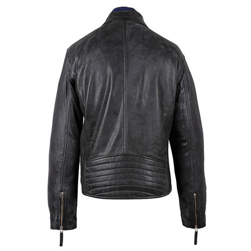 Cozy Men's Radom Black Leather Jacket