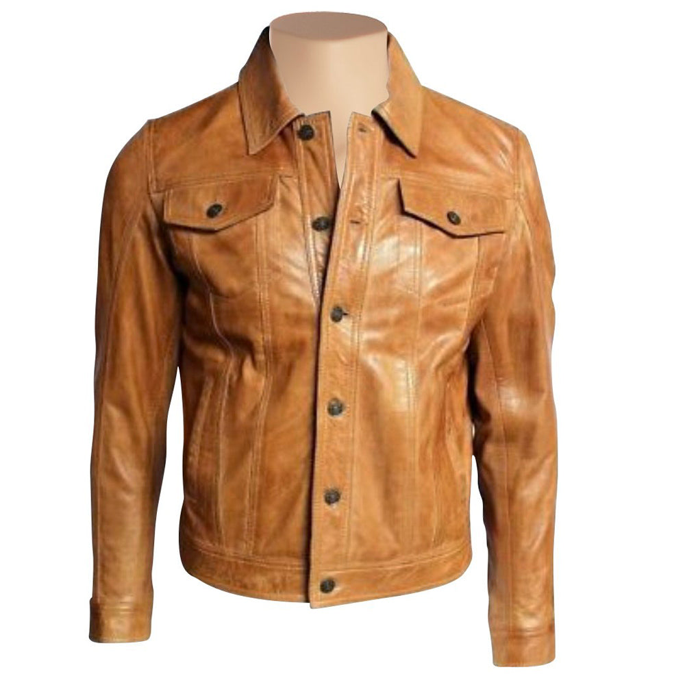 Glovers Tan Woodland Leather Shirt